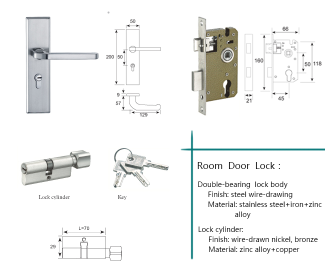 High Quality Stainless Steel Room Door Lock