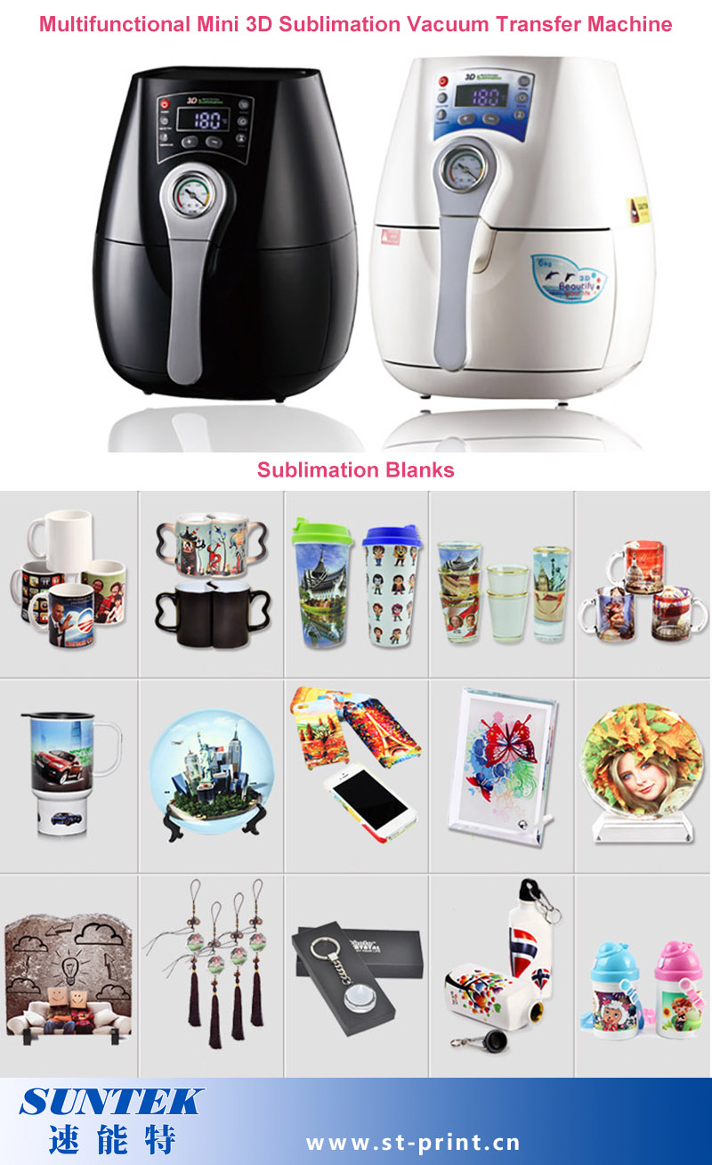 New Inkjet Color Thermal Printer Mini 3D Vacuum Sublimation Machine