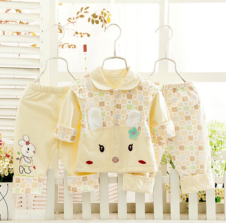 100% Cotton 3PCS Newborn Printed Baby Suit