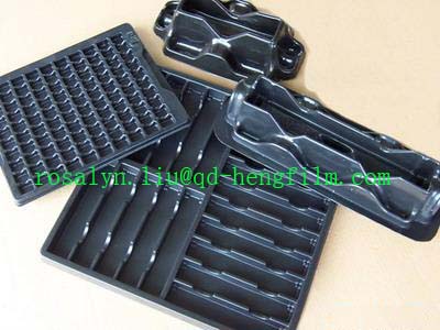 Thermoformed HIPS Plastic Sheet Conductive for Electronic Packing