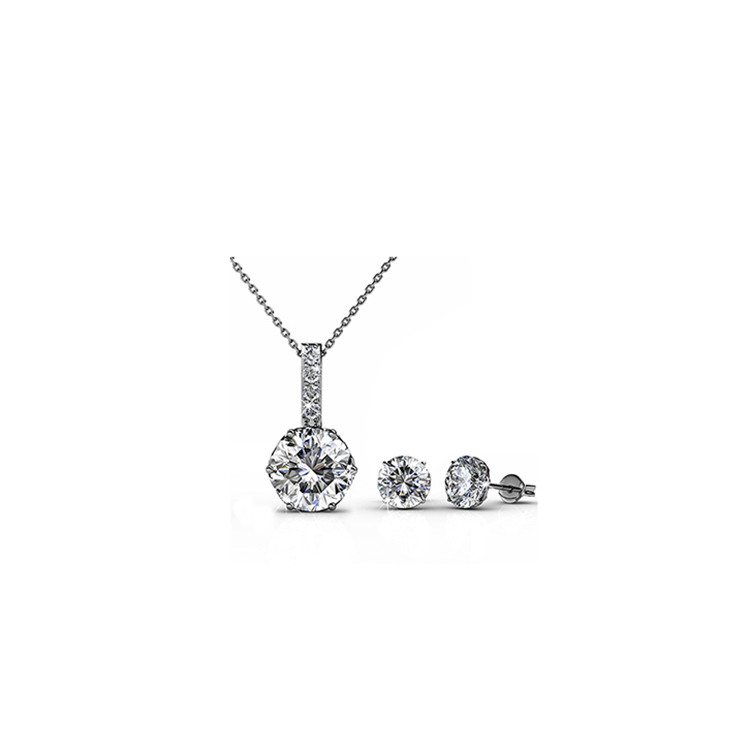 Destiny Jewellery Crystal From Swarovski Kristine Set Pendant and Earrings