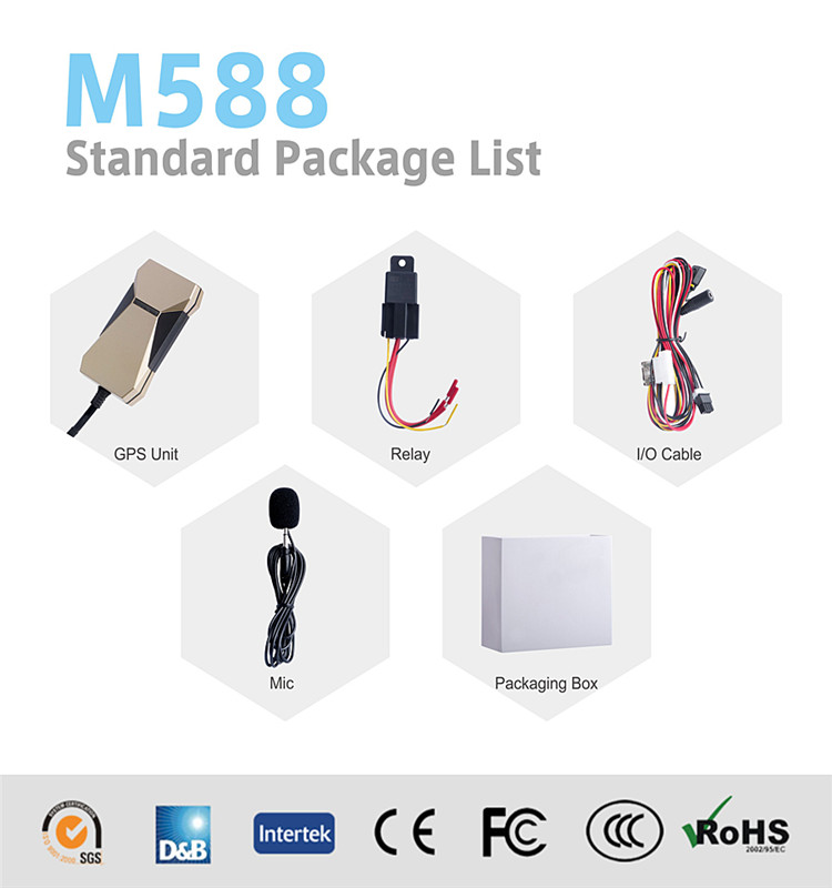 Economic and Reliable Vechile GPS Tracker Customized M588