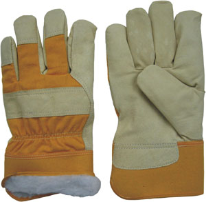 Cow Split Leather Work Glove with Acrylic Pile Linging