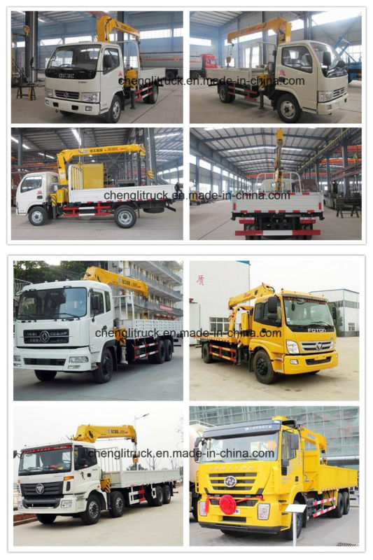 Compact Telescope Straigth Arm Crane Truck in Dongfeng Cummins