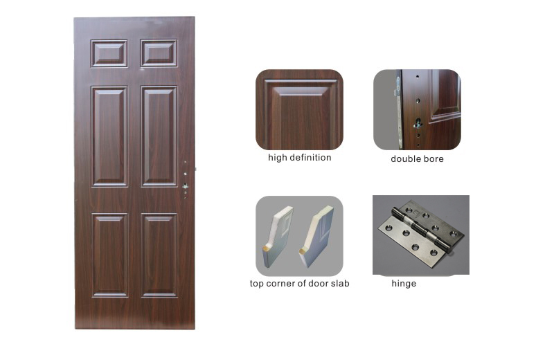 High Definition American Steel Door with Deep Embossing