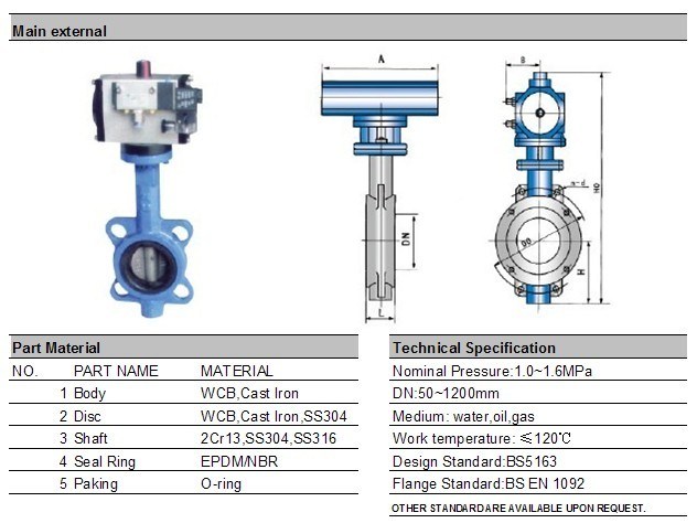 Wafer Type Butterfly Valve (D671X)