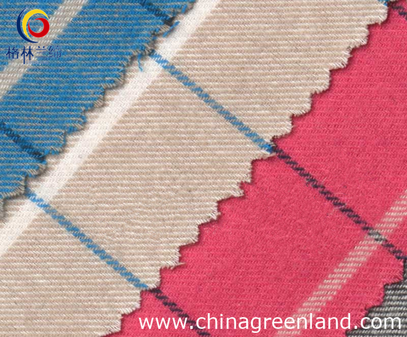 100%Cotton Twill Plaid Fabric for Garment Textile (GLLML042)