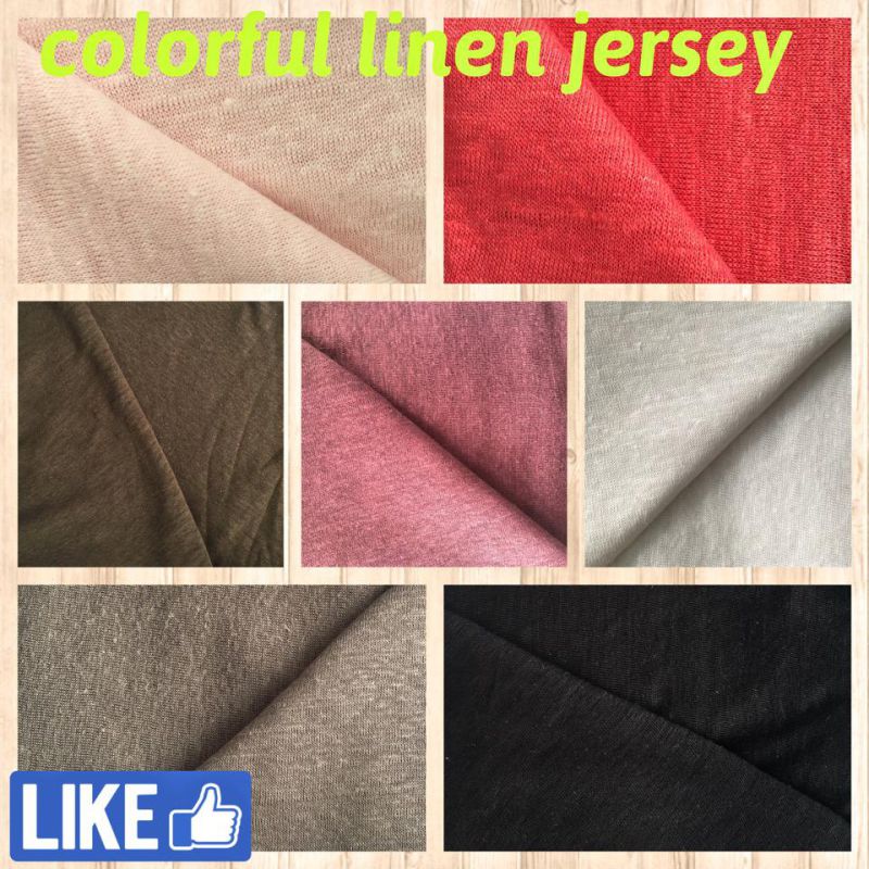 Linen Jersey Fabric for T-Shirts (QF14-1546-solid)