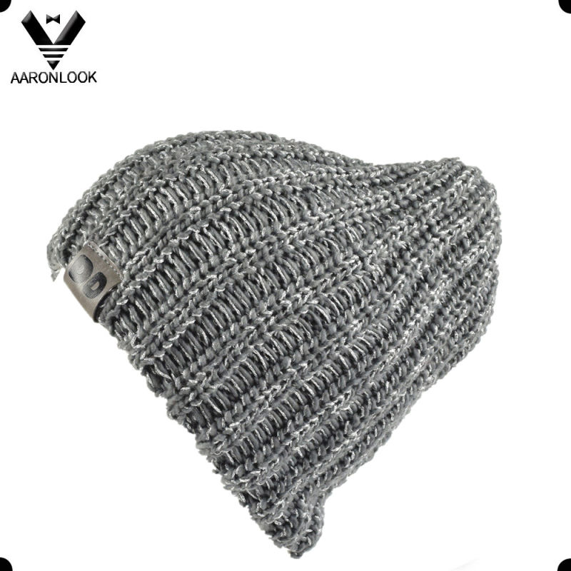 Women's Acrylic Iceland Yarn Knitting Hat with Lurex Yarn