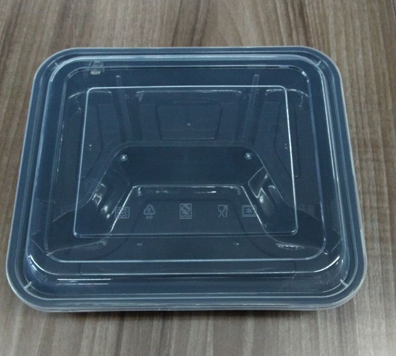 Black Color Microwave Safe Plastic Disposable Food Packaging Container