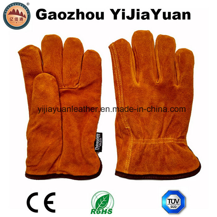 Thinsulate Full Lining Leather Safety Winter Driving Gloves