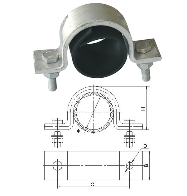 Compact Structure Jgl Type Cable Fixing Clamp