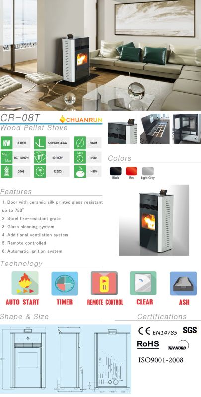 Two Door Design Portable Wood Pellet Stove (CR-08T)