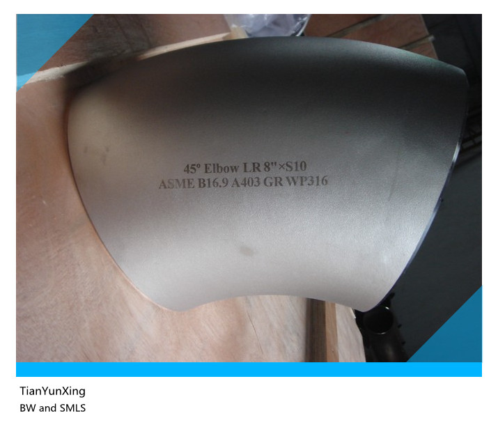 Seamless Butt Weld Pipe Fittings Stainless Steel Elbow