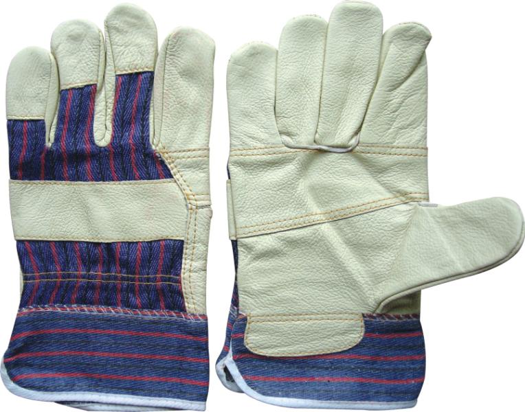 Light Color Patched Palm Furniture Work Glove