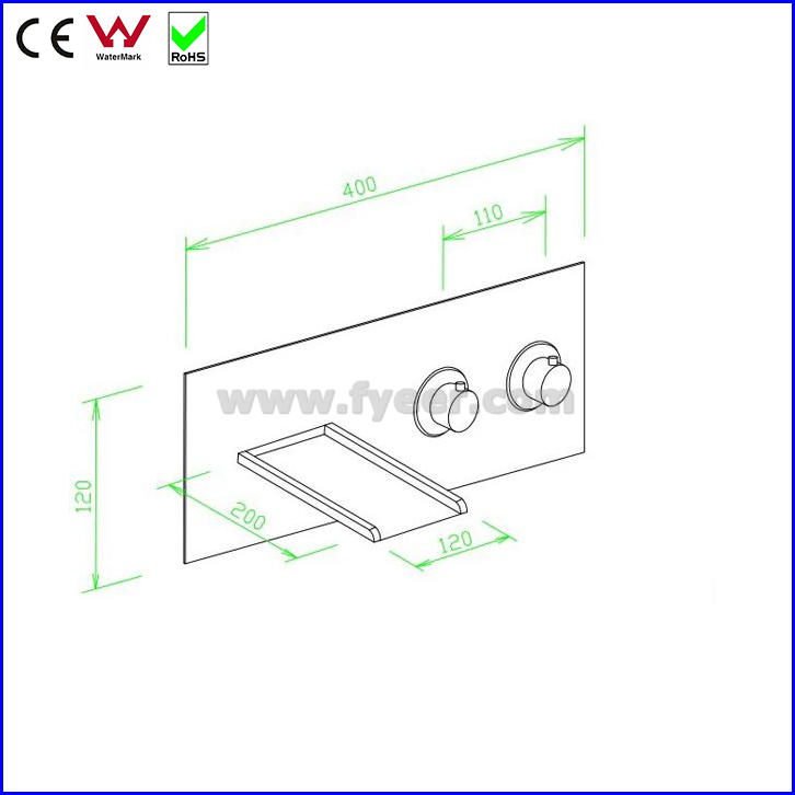 China Sanitary Ware Wall Mounted LED Basin Faucet (FD15202WF)