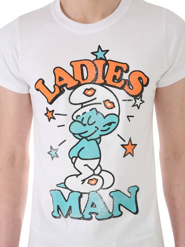 Cartoon Fashion Screen Printed White Hot Sale Cotton Custom Men's T Shirt