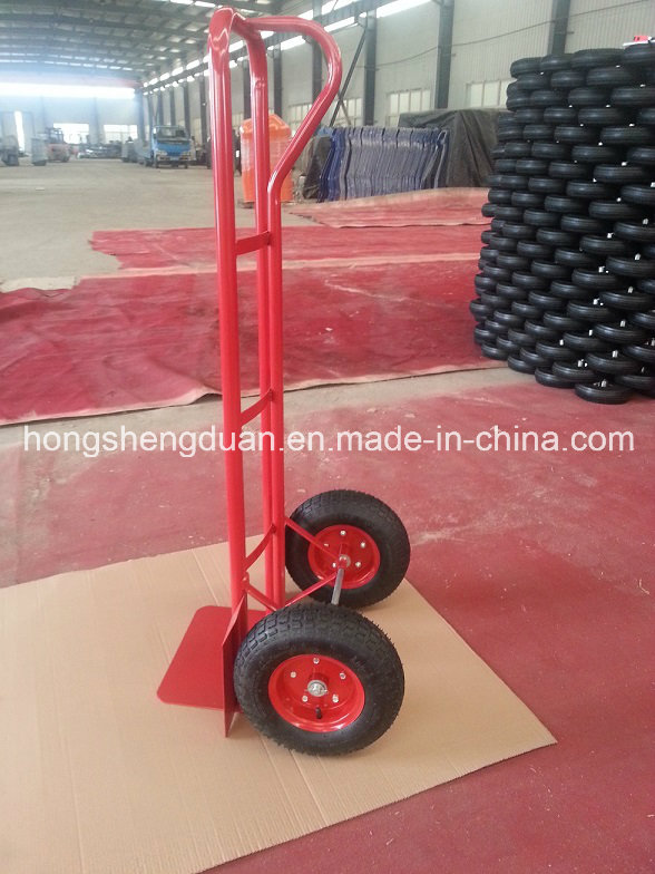 Hand Trolley Have Two Pneumatic Wheel Used for Storage