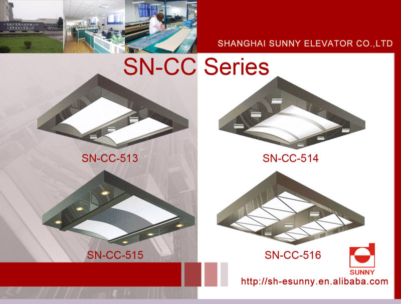 Elevator Cabin Ceiling with Stainless Steel Frame (SN-CC-509)