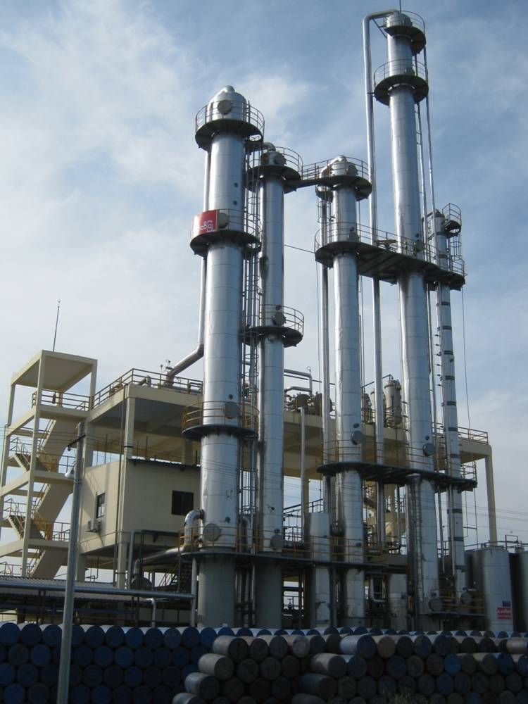 Complete Line to Produce Ethanol From Sugarcane Molasses Concentration of Ethanol