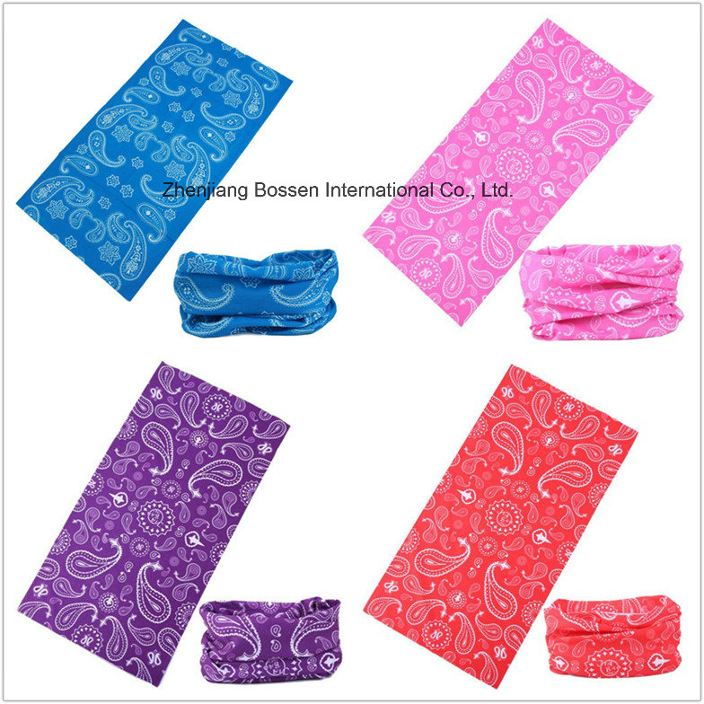 Custom Made Design Printed Polyester Printed Sports UV Protection Bandana Buff