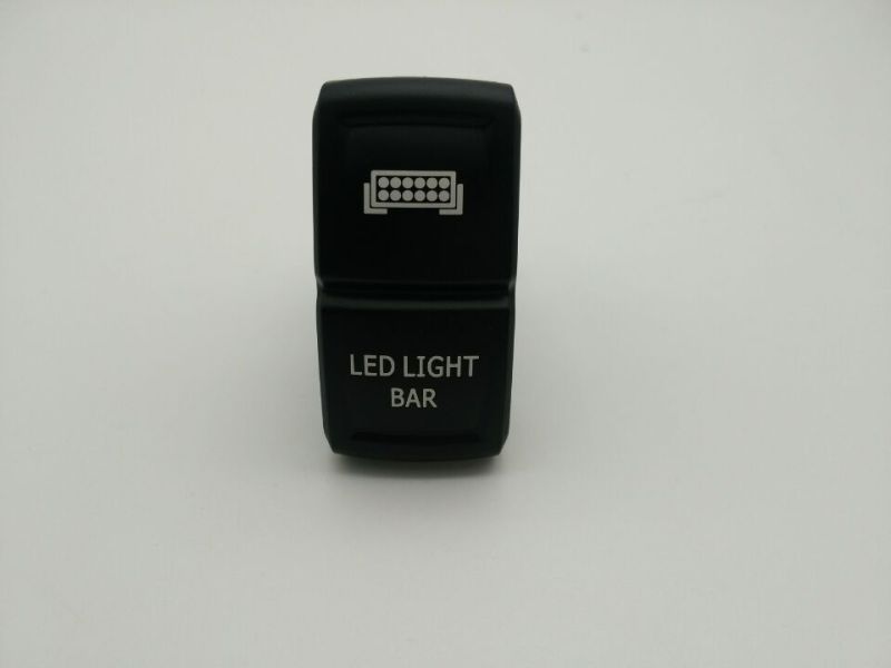 12V LED Rocker Switch with Bumper Light Bar 5 Colors LED