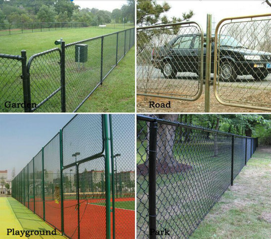 PVC Coated Chain Link Fence Netting/Galvanized Chain Link Fence 15-Year Factory Yaqi Supply