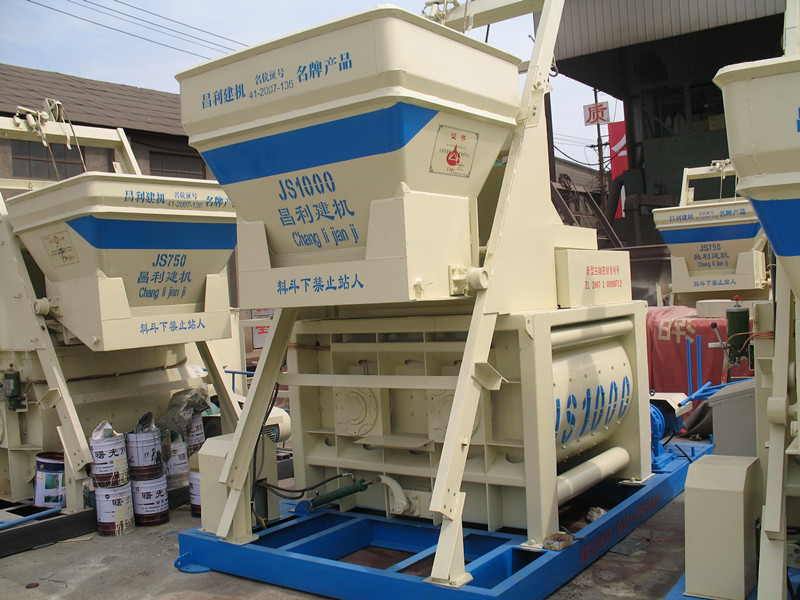 Js1000 (1m3) Twin Shaft Concrete Mixer