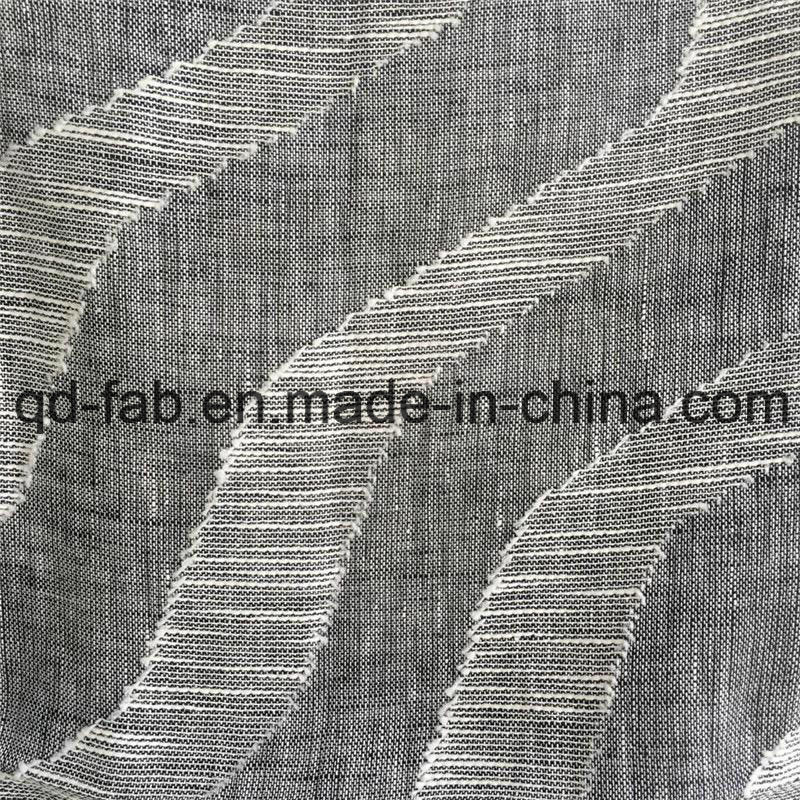 70*58 Cotton Linen Jacquard Woven Fabric (QF16-2516)