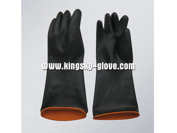 Light Weight Double Color Industrial Latex Glove-5605