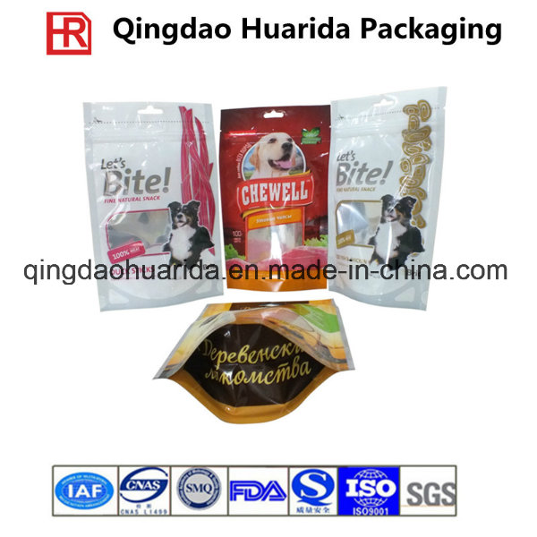 Customized Stand up Plastic Pets Food Packaging Bag with Printing