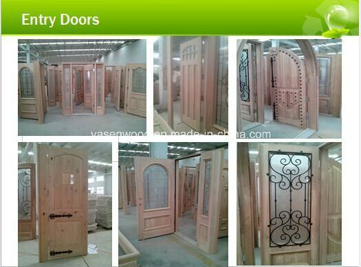 Customized Entry Bedroom Mahogany Solid Wood Door