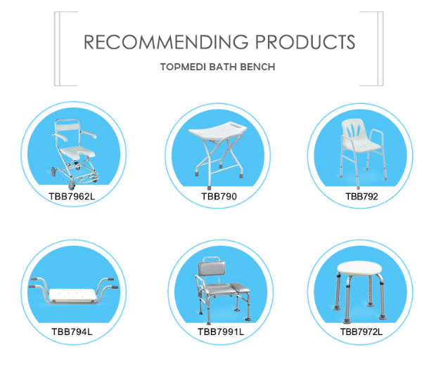 Topmedi Bathroom safety Equipment Foldable Bath Shower Chair Stool