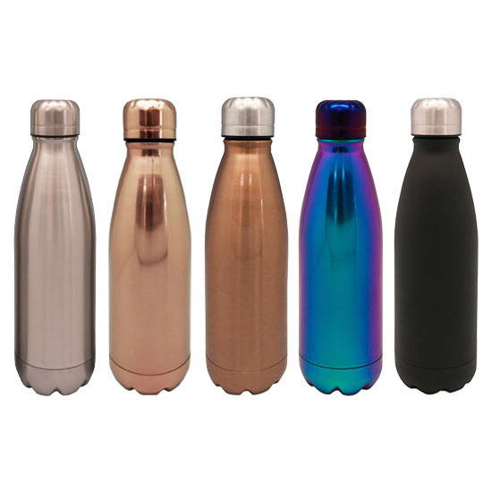 Colorful Stainless Steel Vacuum Water Bottle- Sliver, Gold Rose, Copper, Galaxy, Black, (350ml, 500ml, 750ml)