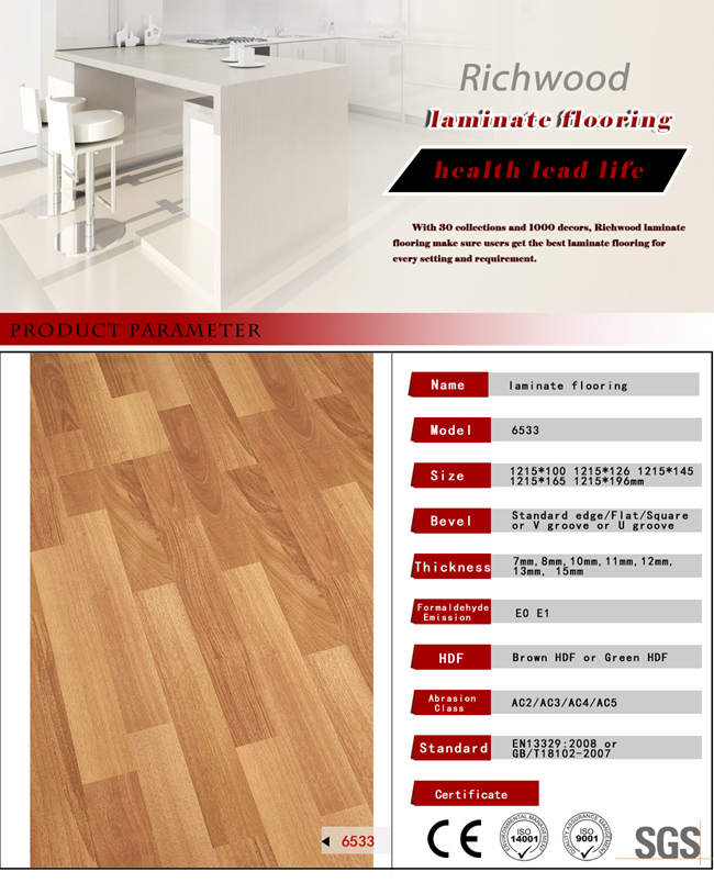 Walnut Vinyl White Oak Waterproof Laminated Laminate Wood Wooden Flooring