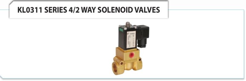 4/2 Way Brass Electric Solenoid Water Valve (KL0311)