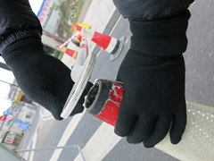 Nylon Gloves with Seamless and PVC Gloves Dkp419