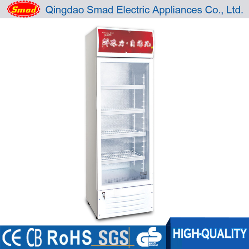 Single Glass Door Refrigerated Beverage Cooler Showcase