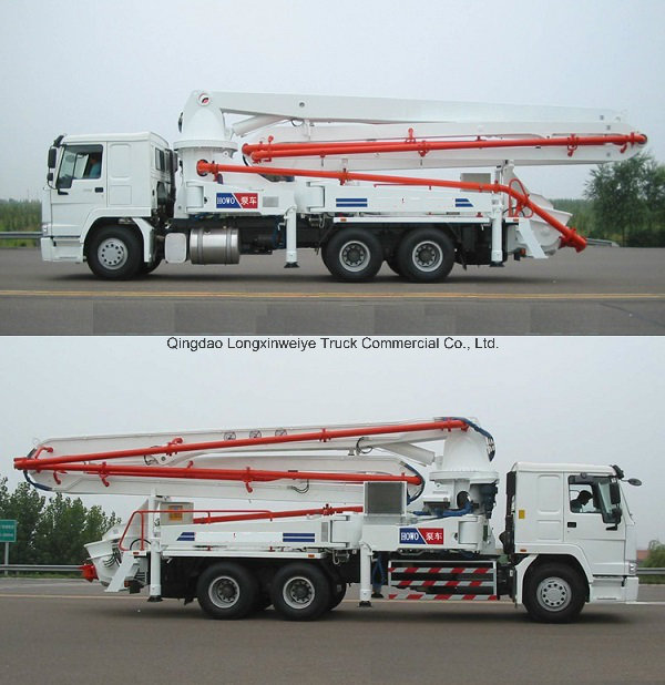 Sinotruk HOWO 6X4 4 Booms Concrete Pump Truck