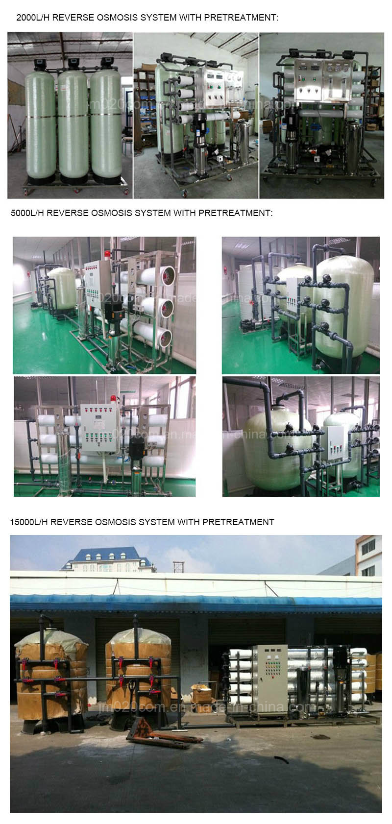 3000L/H RO System for Pure Water Filtration with Pretreatment