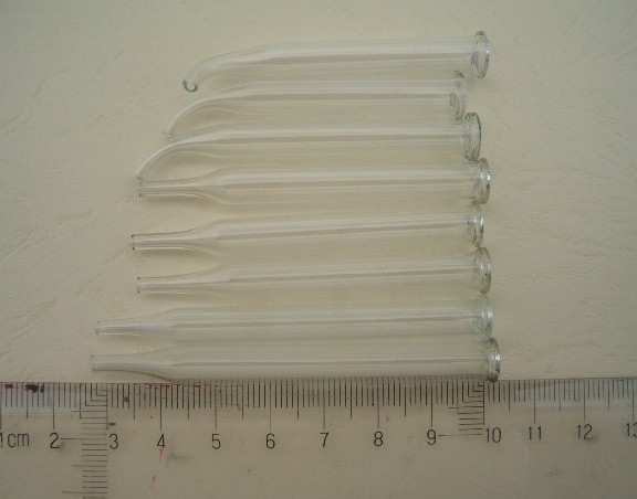 Clear Tubular Straight Round-Ball Glass Tube for Cosmetic Packing