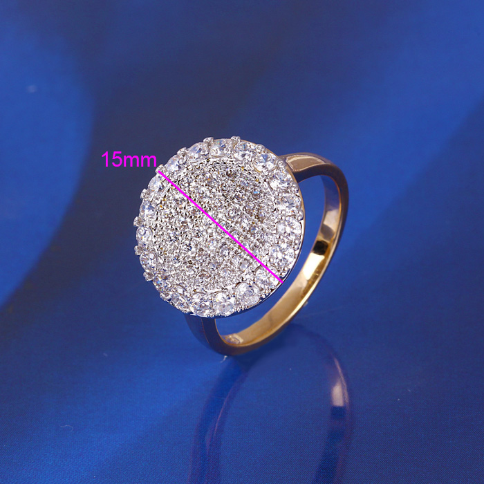 Xuping Luxury Gold-Plated Ring with Synthetic CZ