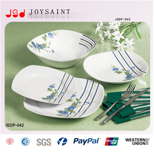 New Design Customized Colored Decal Dinner Set