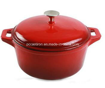 1.8L Round Enamel Cast Iron Casserole Dia 18cm