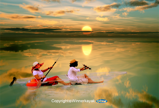 100% Transparent Double Person Clean Kayak