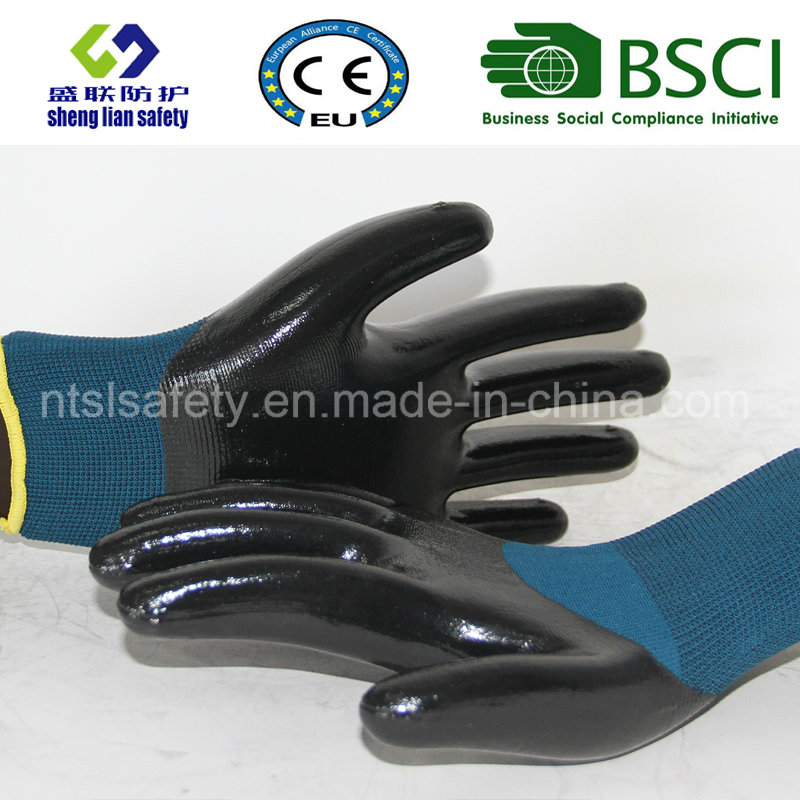 13G Polyester Shell With3/4 Nitrile Coated Work Gloves (SL-N118)