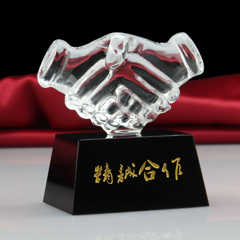 Hand Made Customized Crystal Thumb Shaking Trophy for Business Gift (KS04121)