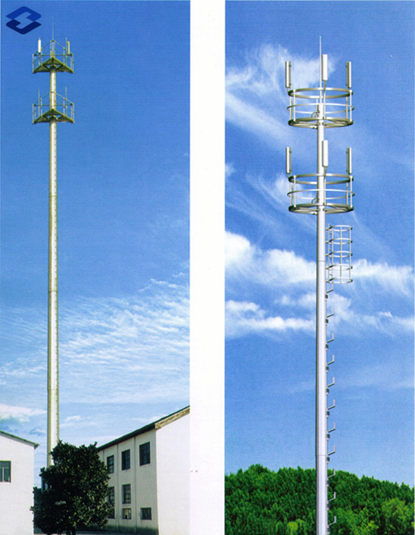 Galvanized Telecommunication Monopole Electric Steel Pole