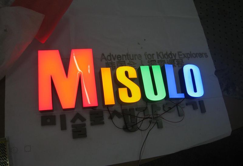 Customize Any Color Facelit Backlit Corporate Outdoor LED Letter Signs