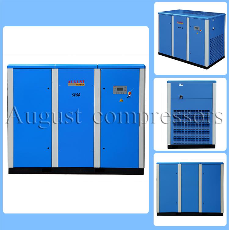 90kw/122HP August Stationary Air Cooled Screw Compressor